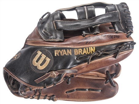 2011 Ryan Braun Game Used & Signed Wilson A2K1799 Fielders Glove (MEARS & Beckett)